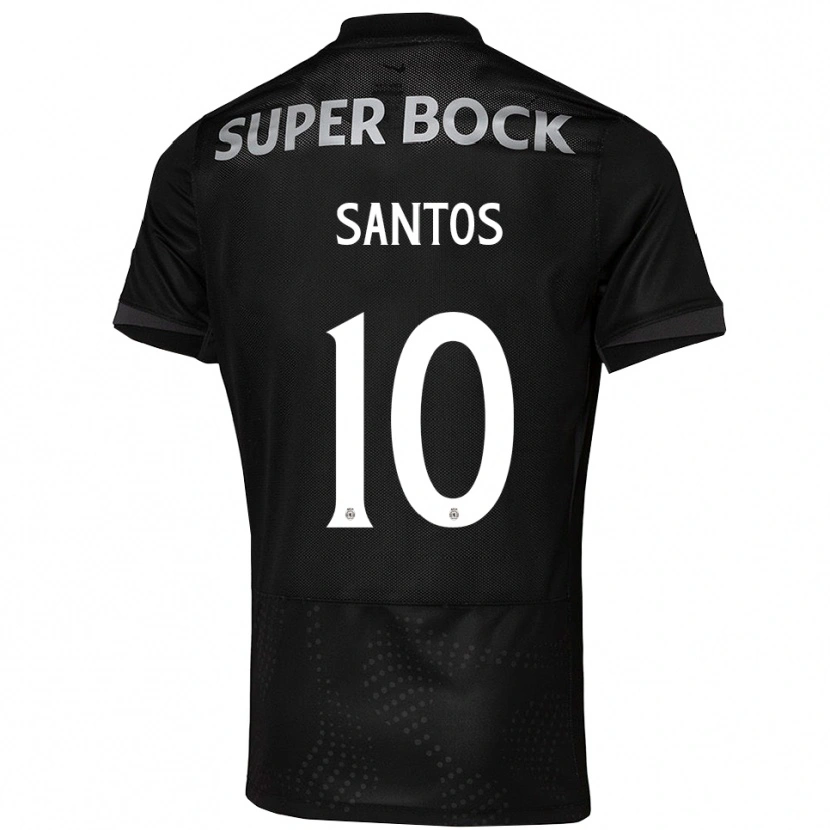 Danxen Män Gui Santos #10 Svart Vit Bortatröja Matchtröjor 2025/26 Tröjor T-Tröja