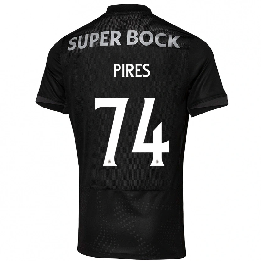 Danxen Män Guilherme Pires #74 Svart Vit Bortatröja Matchtröjor 2025/26 Tröjor T-Tröja