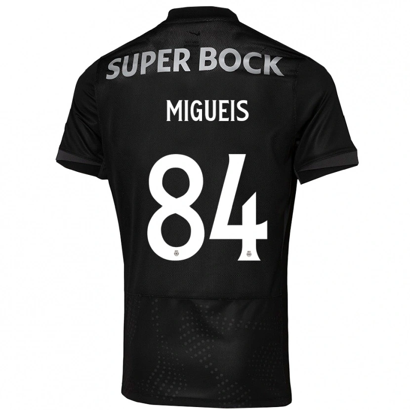 Danxen Män Pedro Miguéis #84 Svart Vit Bortatröja Matchtröjor 2025/26 Tröjor T-Tröja