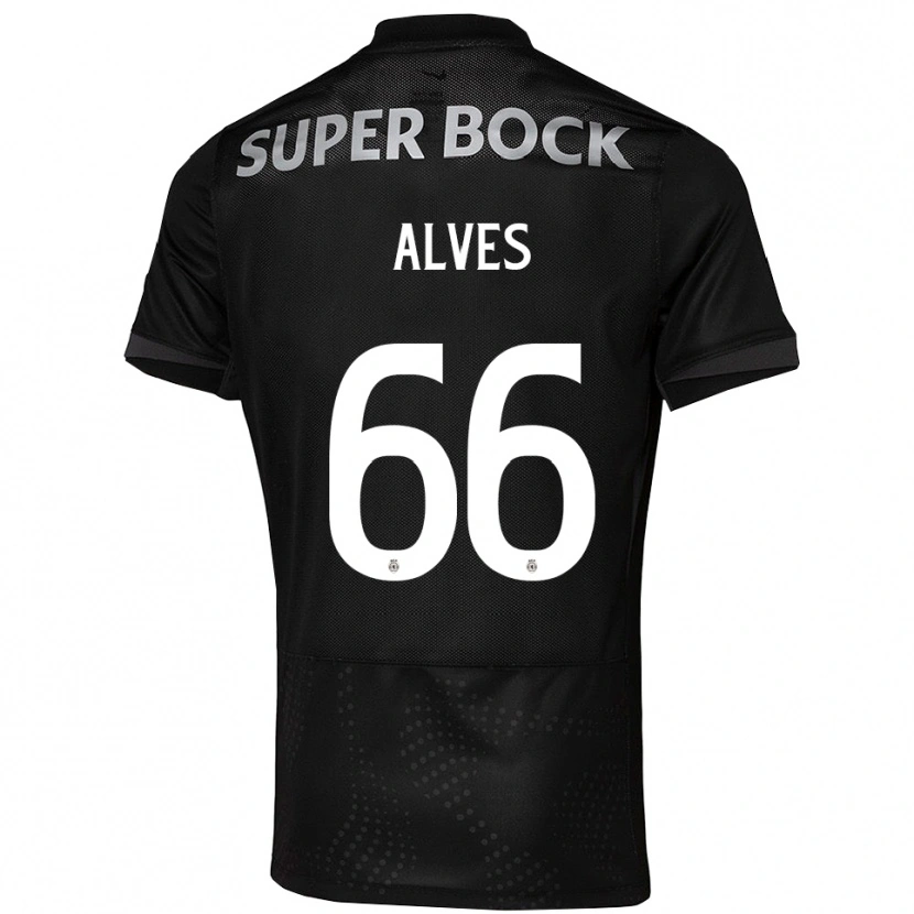 Danxen Män Miguel Alves #66 Svart Vit Bortatröja Matchtröjor 2025/26 Tröjor T-Tröja
