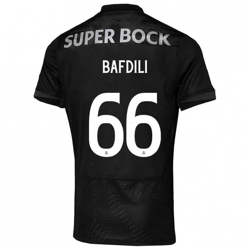 Danxen Män Zaïd Bafdili #66 Svart Vit Bortatröja Matchtröjor 2025/26 Tröjor T-Tröja