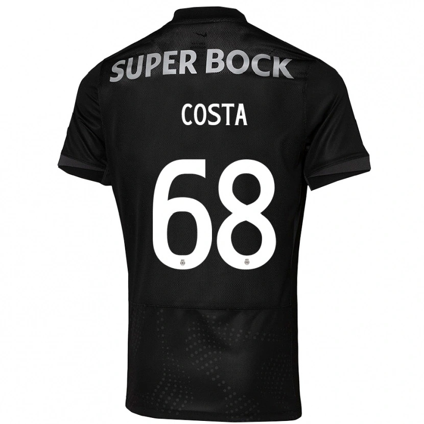 Danxen Män Daniel Costa #68 Svart Vit Bortatröja Matchtröjor 2025/26 Tröjor T-Tröja