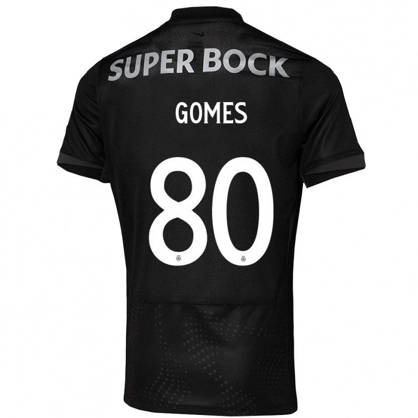 Danxen Män Luís Gomes #80 Svart Vit Bortatröja Matchtröjor 2025/26 Tröjor T-Tröja