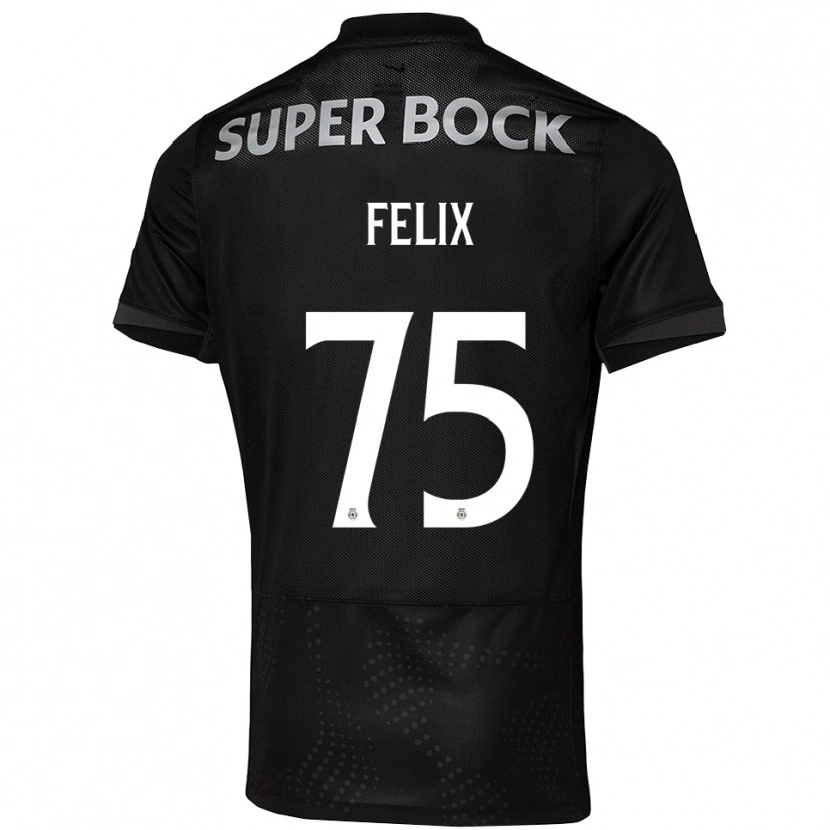 Danxen Män Vando Félix #75 Svart Vit Bortatröja Matchtröjor 2025/26 Tröjor T-Tröja