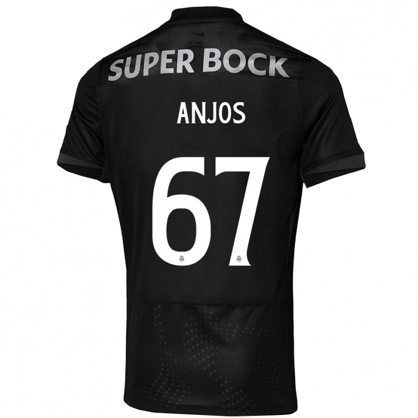 Danxen Män Lucas Anjos #67 Svart Vit Bortatröja Matchtröjor 2025/26 Tröjor T-Tröja