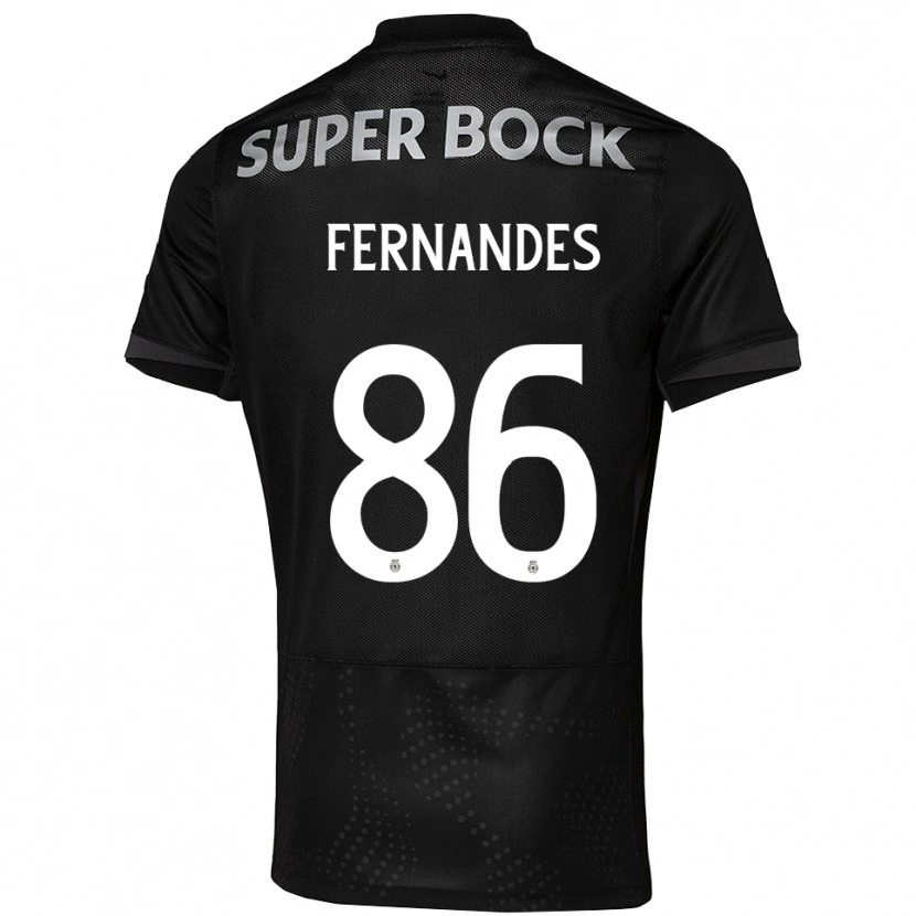 Danxen Män Emanuel Fernandes #86 Svart Vit Bortatröja Matchtröjor 2025/26 Tröjor T-Tröja