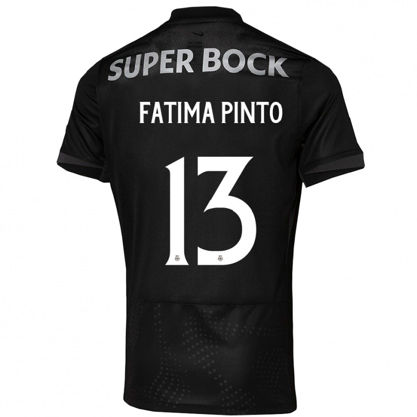 Danxen Män Fátima Alexandra Figueira Pinto #13 Svart Vit Bortatröja Matchtröjor 2025/26 Tröjor T-Tröja