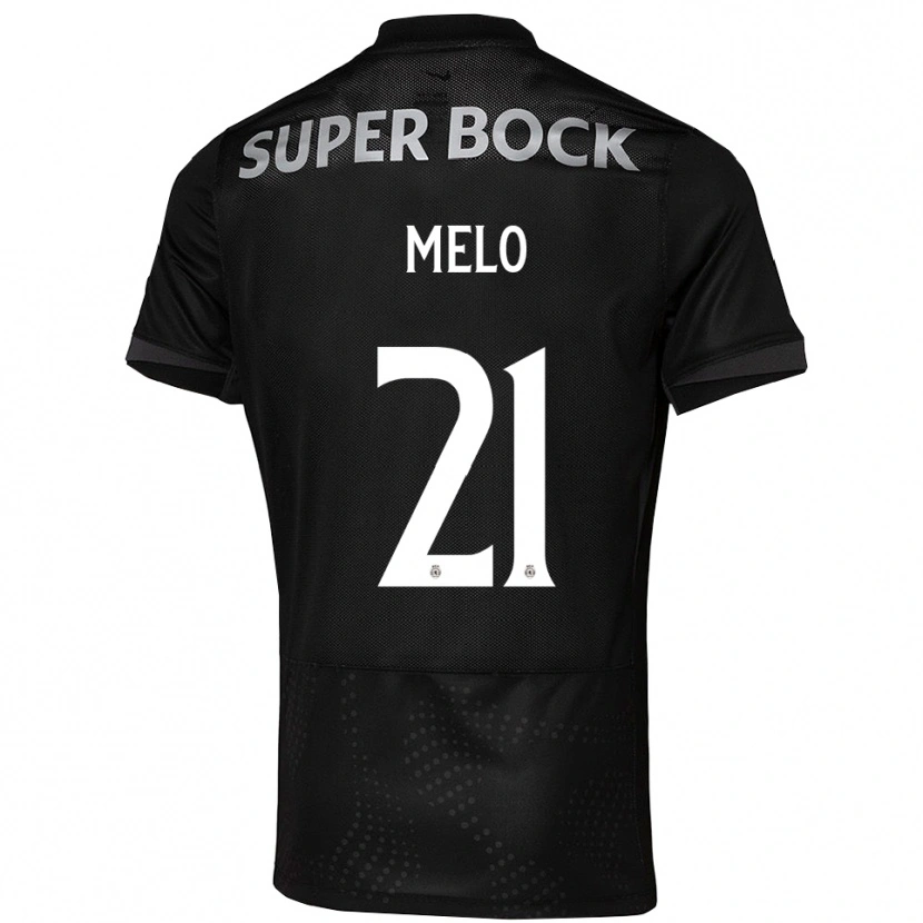 Danxen Män Gabriel Melo #21 Svart Vit Bortatröja Matchtröjor 2025/26 Tröjor T-Tröja