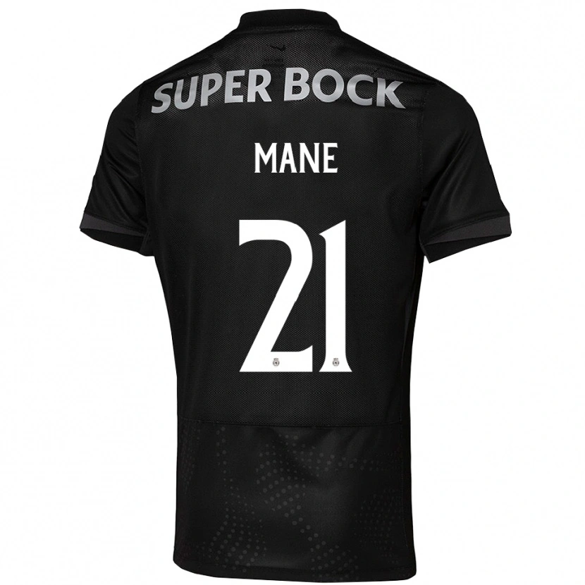 Danxen Män Isnaba Mane #21 Svart Vit Bortatröja Matchtröjor 2025/26 Tröjor T-Tröja