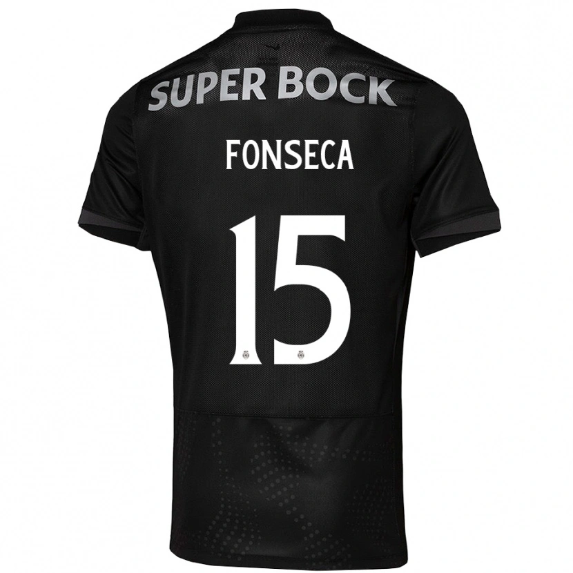 Danxen Män Beatriz Fonseca #15 Svart Vit Bortatröja Matchtröjor 2025/26 Tröjor T-Tröja