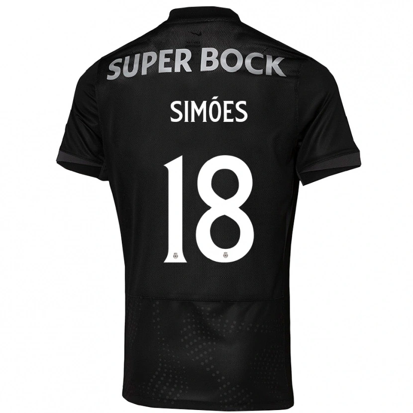 Danxen Män Francisco Simões #18 Svart Vit Bortatröja Matchtröjor 2025/26 Tröjor T-Tröja