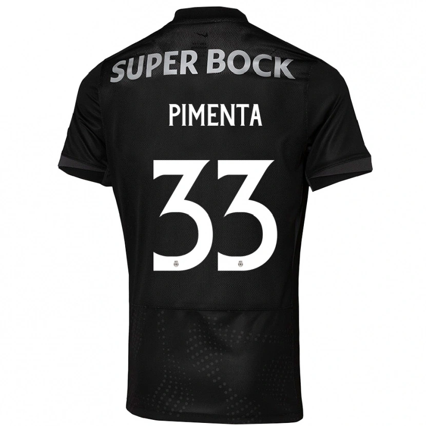 Danxen Män Carolina Pimenta #33 Svart Vit Bortatröja Matchtröjor 2025/26 Tröjor T-Tröja