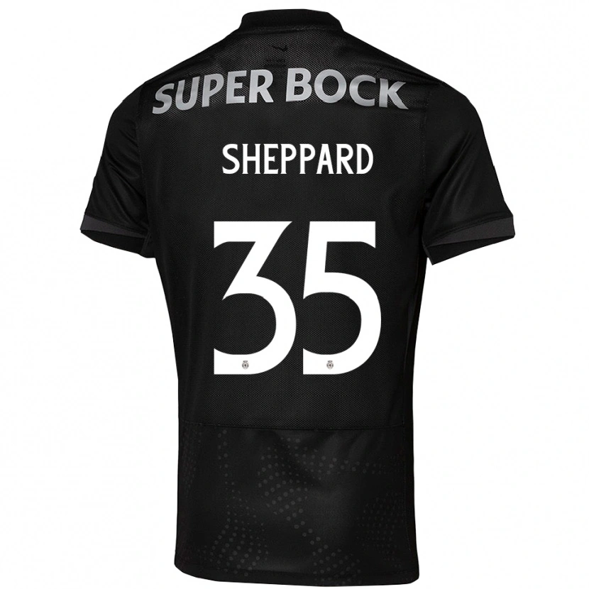Danxen Män Catriona Sheppard #35 Svart Vit Bortatröja Matchtröjor 2025/26 Tröjor T-Tröja