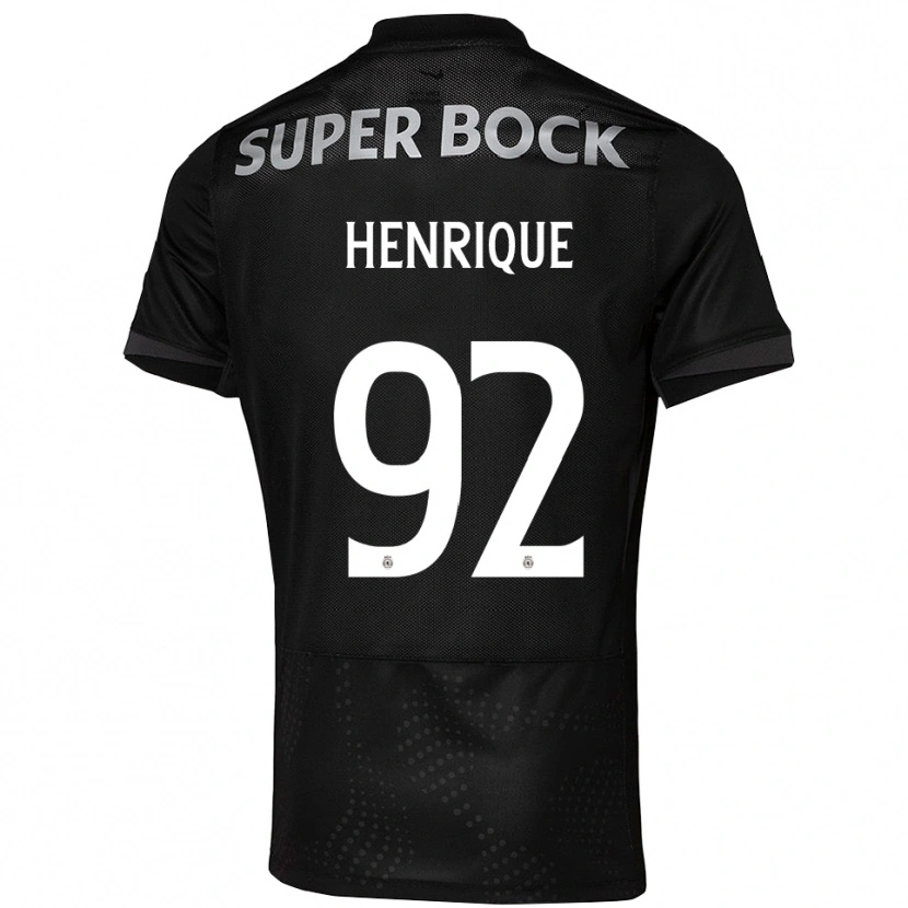 Danxen Män Eduardo Henrique #92 Svart Vit Bortatröja Matchtröjor 2025/26 Tröjor T-Tröja
