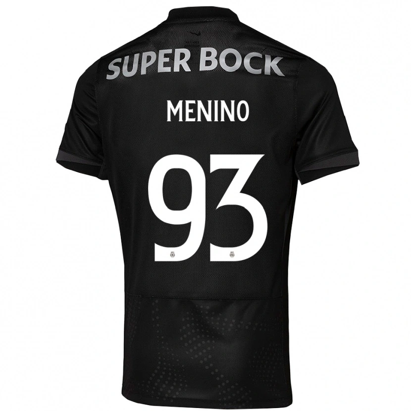 Danxen Män Miguel Menino #93 Svart Vit Bortatröja Matchtröjor 2025/26 Tröjor T-Tröja