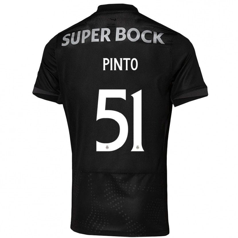 Danxen Män Diogo Pinto #51 Svart Vit Bortatröja Matchtröjor 2025/26 Tröjor T-Tröja