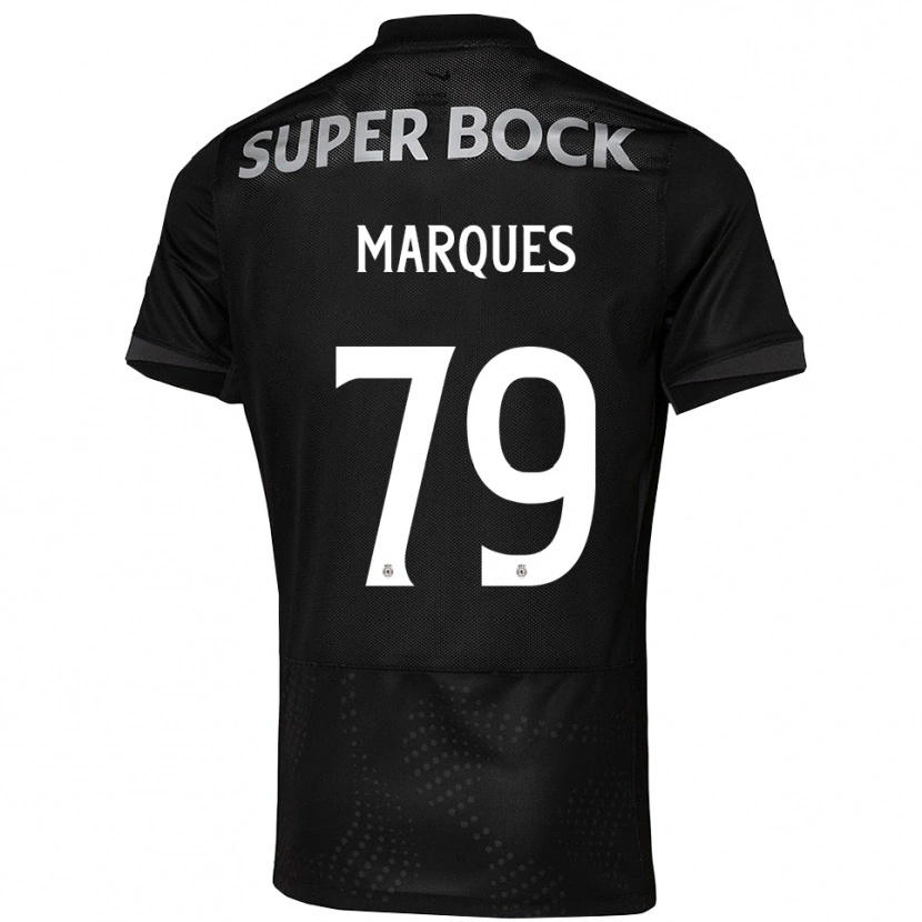 Danxen Män Rodrigo Marquês #79 Svart Vit Bortatröja Matchtröjor 2025/26 Tröjor T-Tröja