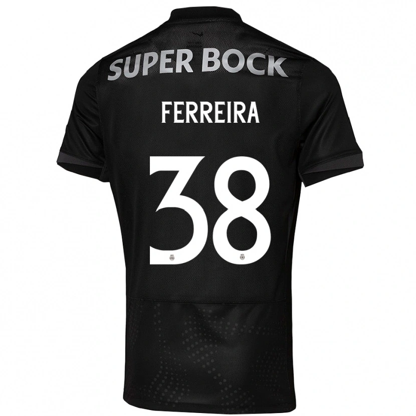 Danxen Män Marta Ferreira #38 Svart Vit Bortatröja Matchtröjor 2025/26 Tröjor T-Tröja