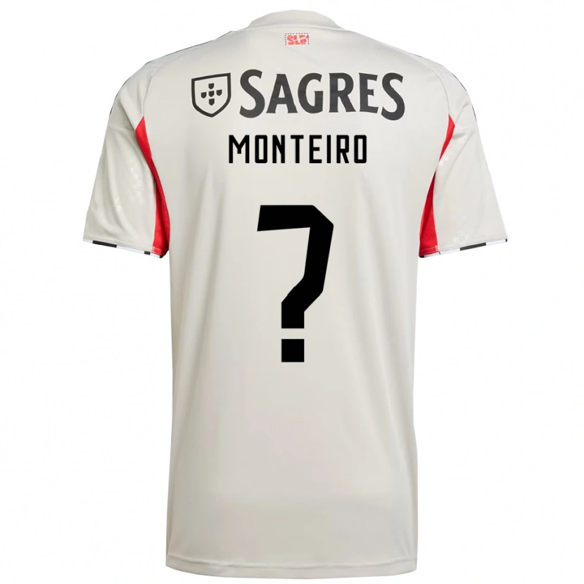 Danxen Män Jair Monteiro #0 Benvit Röd Bortatröja Matchtröjor 2025/26 Tröjor T-Tröja