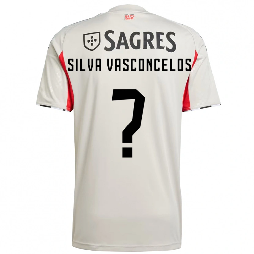 Danxen Män Martim Silva Vasconcelos #0 Benvit Röd Bortatröja Matchtröjor 2025/26 Tröjor T-Tröja