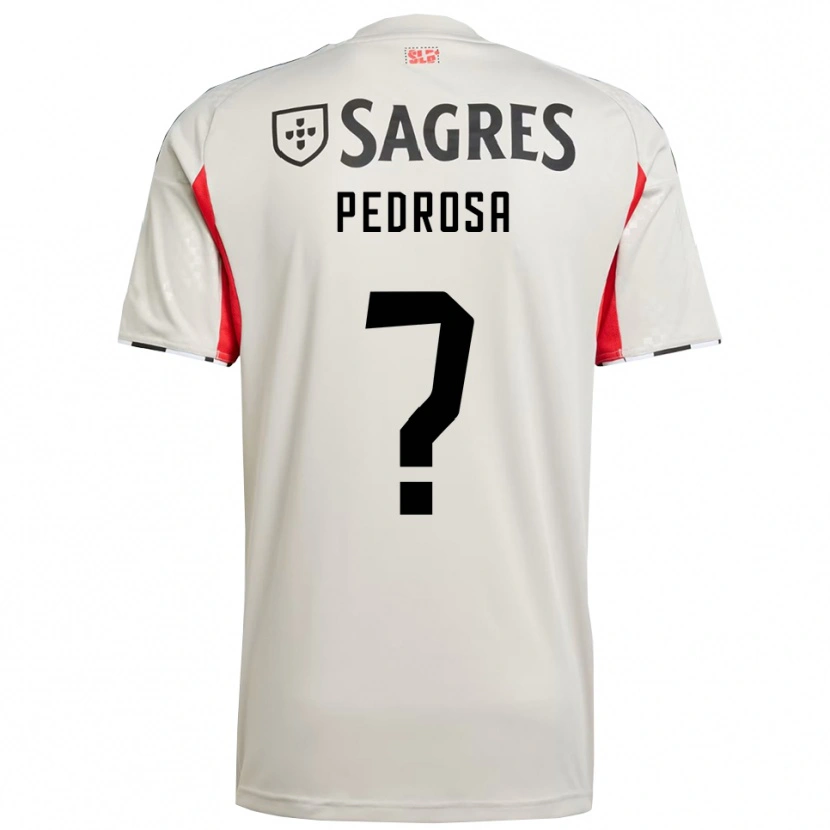 Danxen Män Tomás Pedrosa #0 Benvit Röd Bortatröja Matchtröjor 2025/26 Tröjor T-Tröja