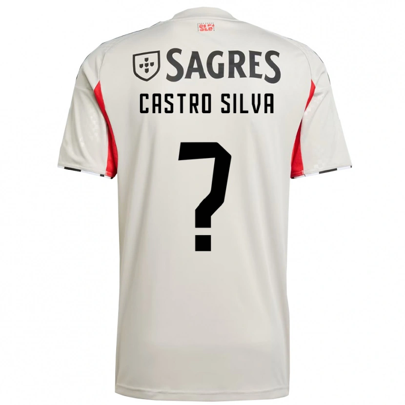 Danxen Män Guilherme Castro Silva #0 Benvit Röd Bortatröja Matchtröjor 2025/26 Tröjor T-Tröja