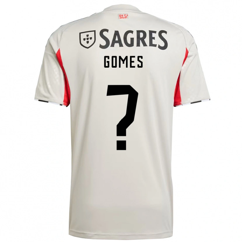 Danxen Män Martim Gomes #0 Benvit Röd Bortatröja Matchtröjor 2025/26 Tröjor T-Tröja