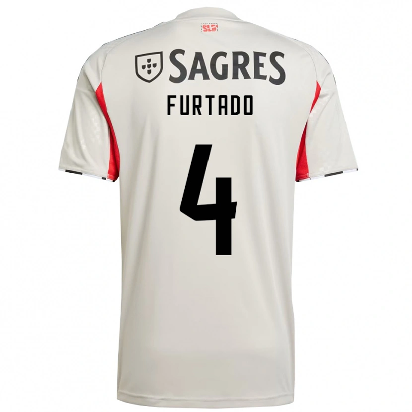 Danxen Män Mauro Furtado #4 Benvit Röd Bortatröja Matchtröjor 2025/26 Tröjor T-Tröja