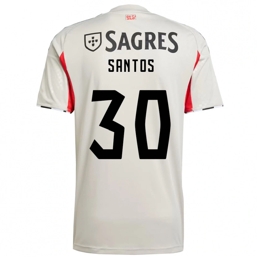 Danxen Män Daniela Santos #30 Benvit Röd Bortatröja Matchtröjor 2025/26 Tröjor T-Tröja