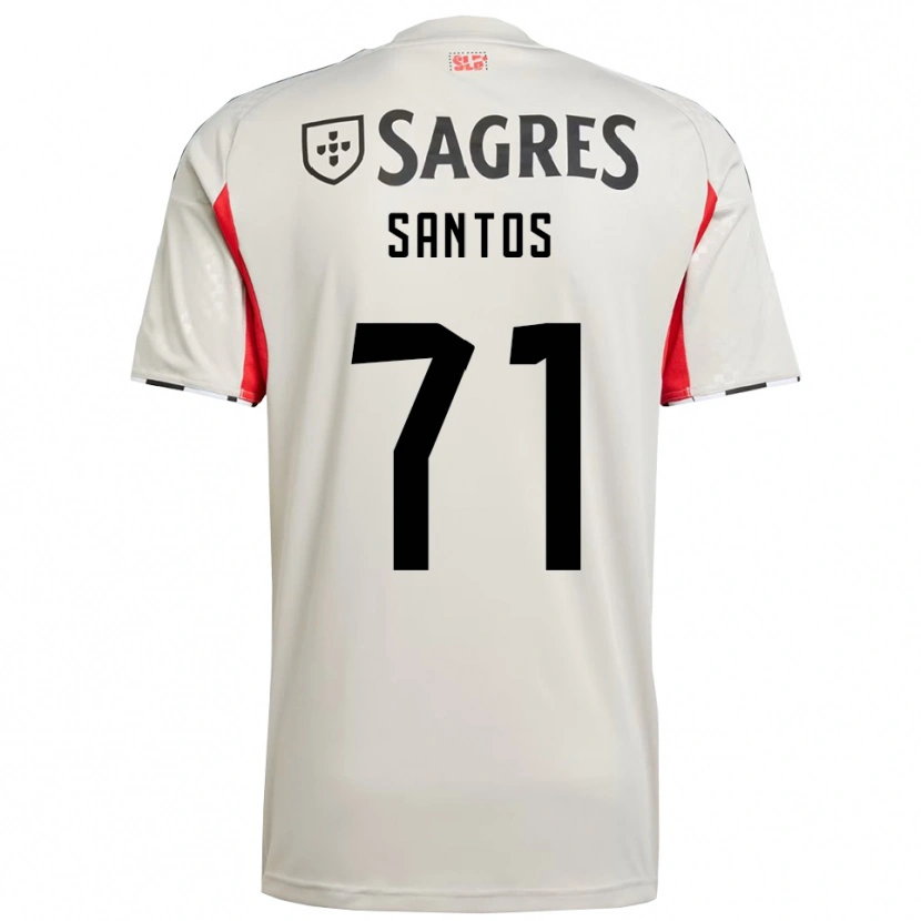Danxen Män Leandro Santos #71 Benvit Röd Bortatröja Matchtröjor 2025/26 Tröjor T-Tröja