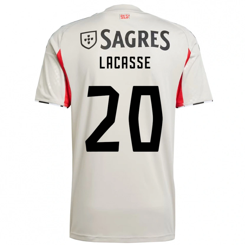 Danxen Män Cloe Lacasse #20 Benvit Röd Bortatröja Matchtröjor 2025/26 Tröjor T-Tröja