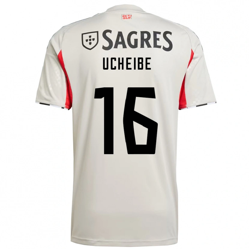 Danxen Män Christy Ucheibe #16 Benvit Röd Bortatröja Matchtröjor 2025/26 Tröjor T-Tröja
