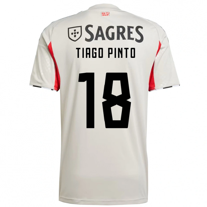 Danxen Män Tiago Pinto #18 Benvit Röd Bortatröja Matchtröjor 2025/26 Tröjor T-Tröja