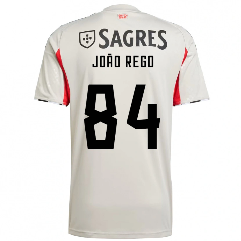 Danxen Män João Rego #84 Benvit Röd Bortatröja Matchtröjor 2025/26 Tröjor T-Tröja