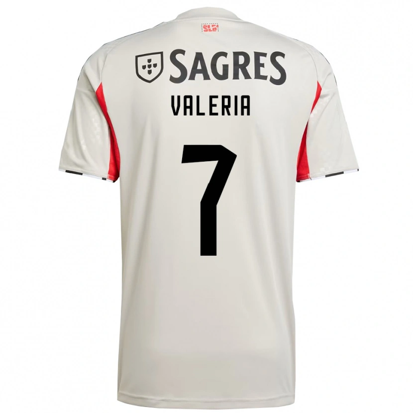 Danxen Män Valeria #7 Benvit Röd Bortatröja Matchtröjor 2025/26 Tröjor T-Tröja