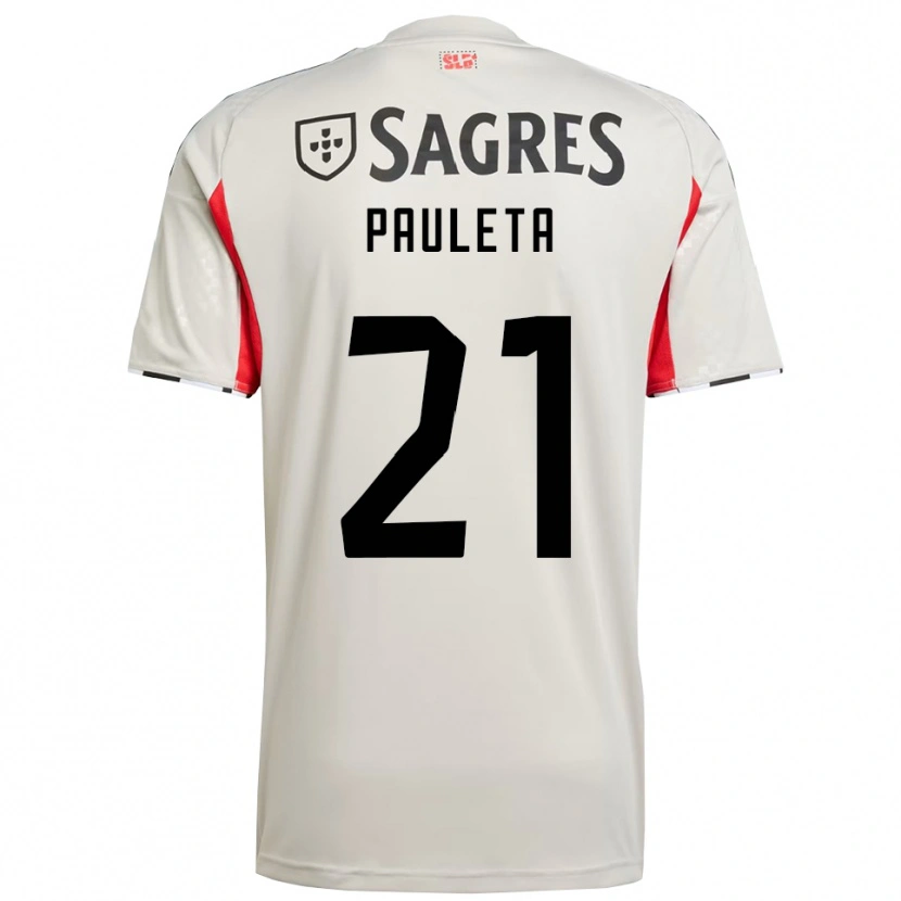 Danxen Män Paula Domínguez Encinas #21 Benvit Röd Bortatröja Matchtröjor 2025/26 Tröjor T-Tröja