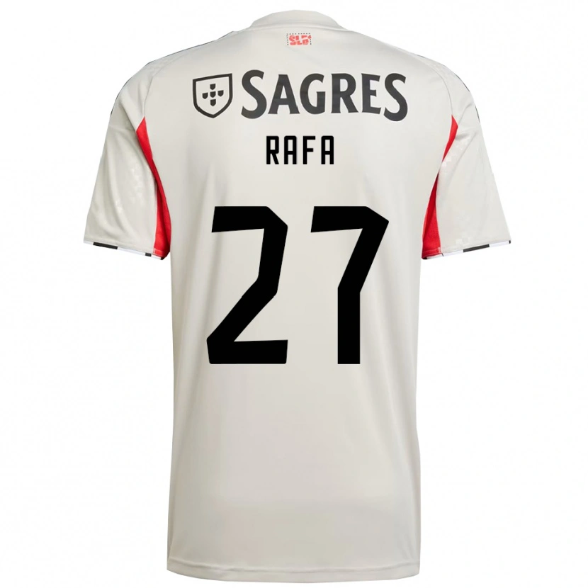 Danxen Män Rafa Silva #27 Benvit Röd Bortatröja Matchtröjor 2025/26 Tröjor T-Tröja
