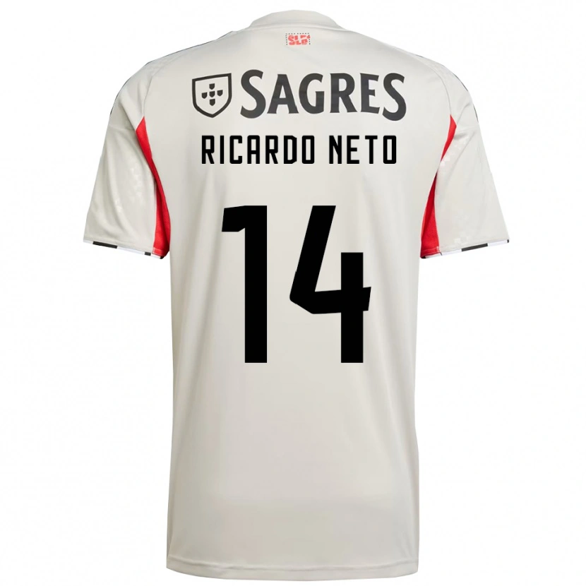 Danxen Män Ricardo Neto #14 Benvit Röd Bortatröja Matchtröjor 2025/26 Tröjor T-Tröja
