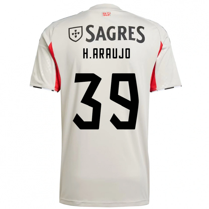 Danxen Män Henrique Araújo #39 Benvit Röd Bortatröja Matchtröjor 2025/26 Tröjor T-Tröja