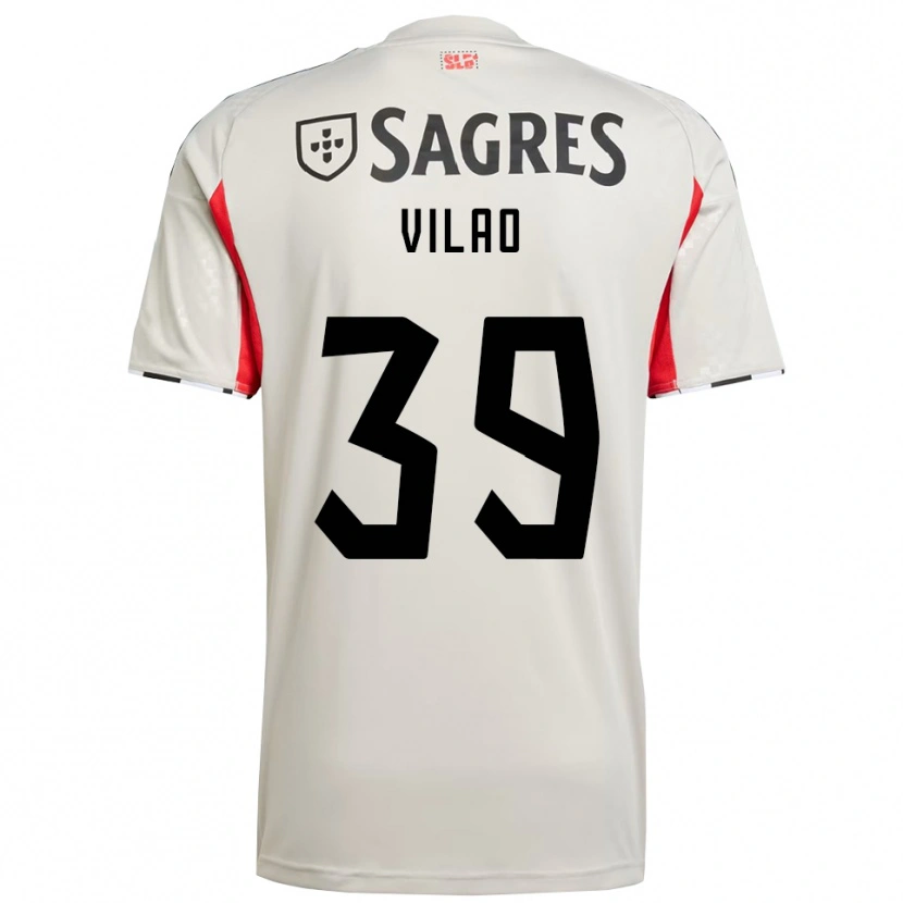 Danxen Män Carolina Vilao #39 Benvit Röd Bortatröja Matchtröjor 2025/26 Tröjor T-Tröja