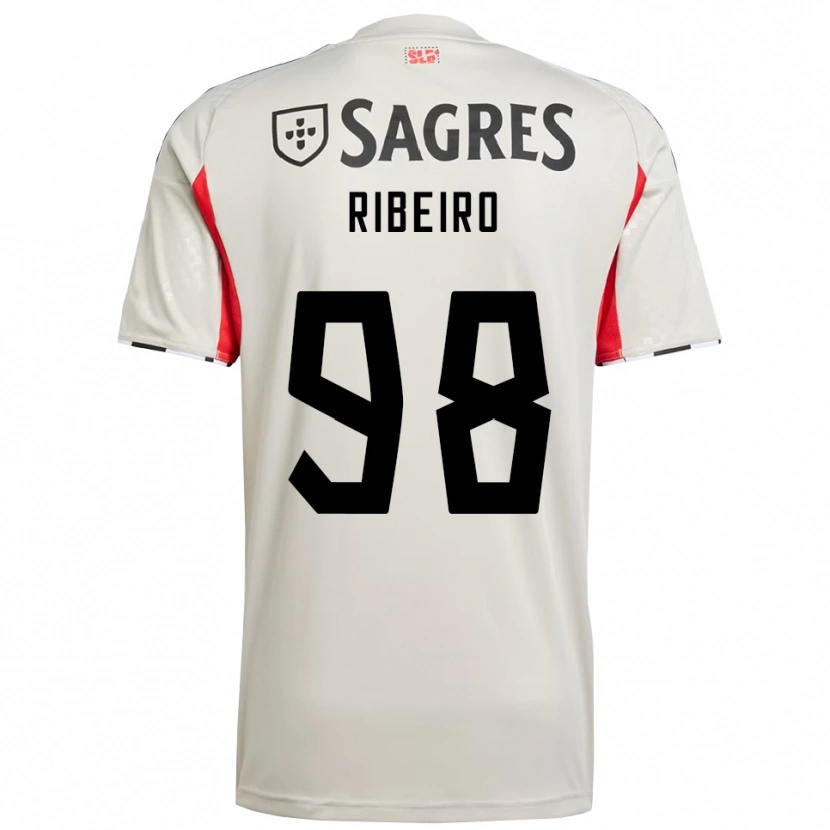 Danxen Män Ricardo Ribeiro #98 Benvit Röd Bortatröja Matchtröjor 2025/26 Tröjor T-Tröja