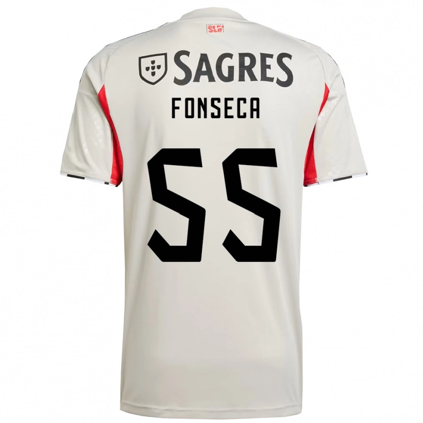 Danxen Män João Fonseca #55 Benvit Röd Bortatröja Matchtröjor 2025/26 Tröjor T-Tröja