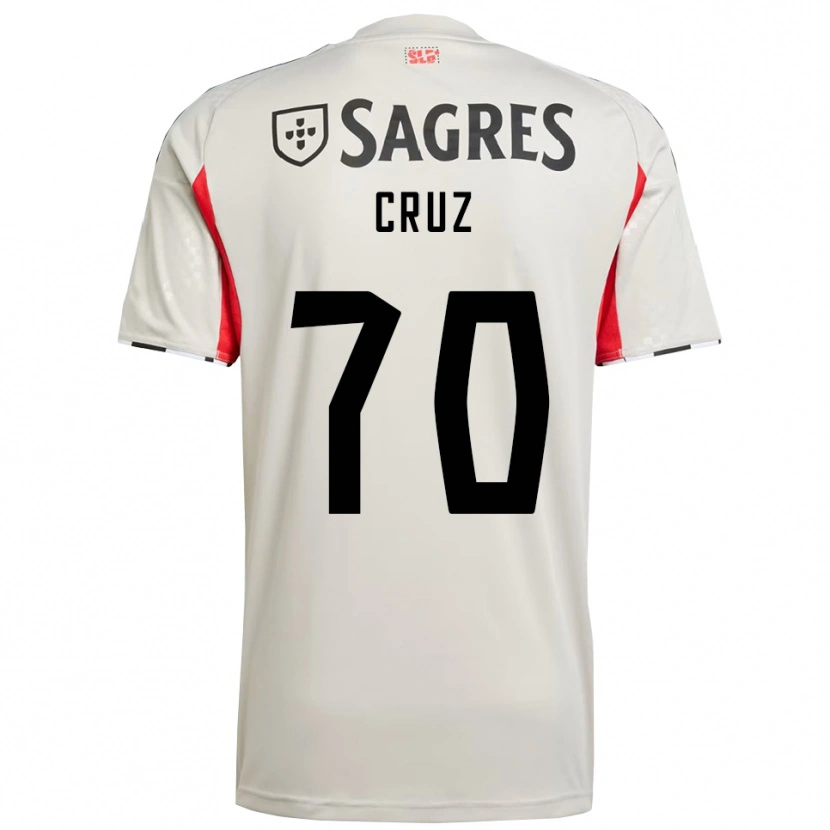 Danxen Män Filipe Cruz #70 Benvit Röd Bortatröja Matchtröjor 2025/26 Tröjor T-Tröja