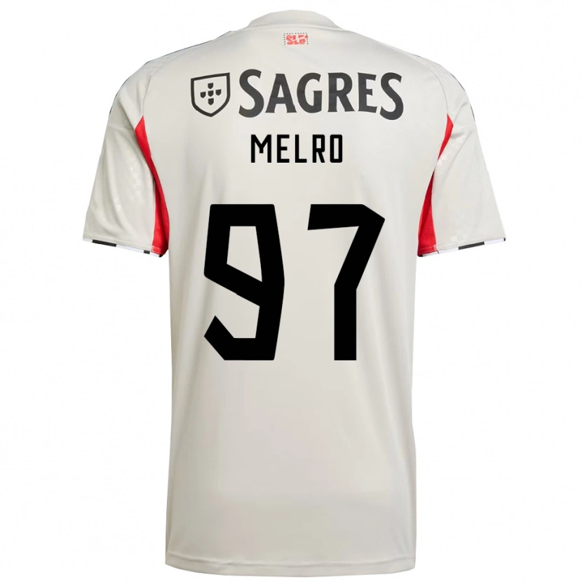 Danxen Män José Melro #97 Benvit Röd Bortatröja Matchtröjor 2025/26 Tröjor T-Tröja