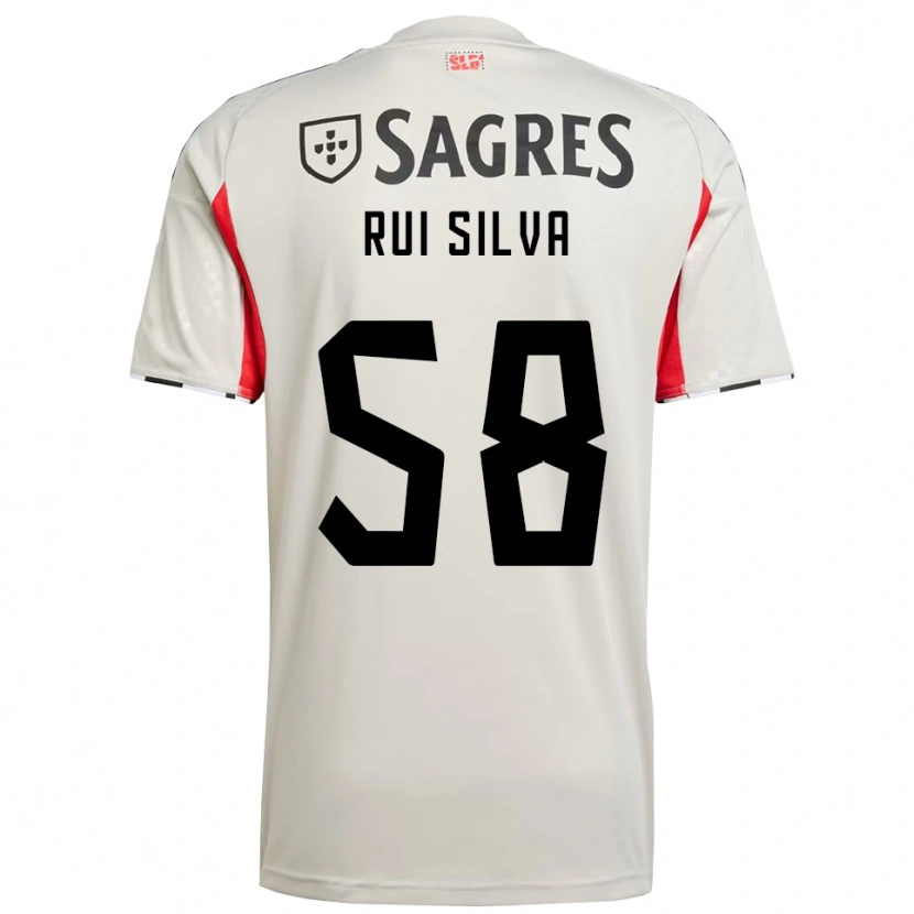 Danxen Män Rui Silva #58 Benvit Röd Bortatröja Matchtröjor 2025/26 Tröjor T-Tröja