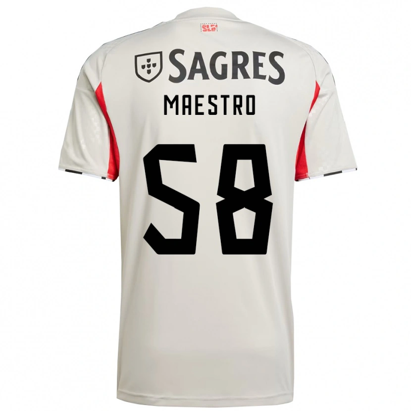 Danxen Män Maestro #58 Benvit Röd Bortatröja Matchtröjor 2025/26 Tröjor T-Tröja