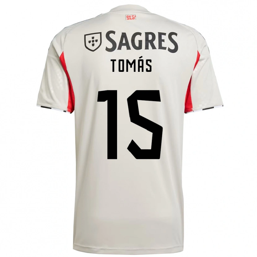 Danxen Män Tomás Ferreira #15 Benvit Röd Bortatröja Matchtröjor 2025/26 Tröjor T-Tröja