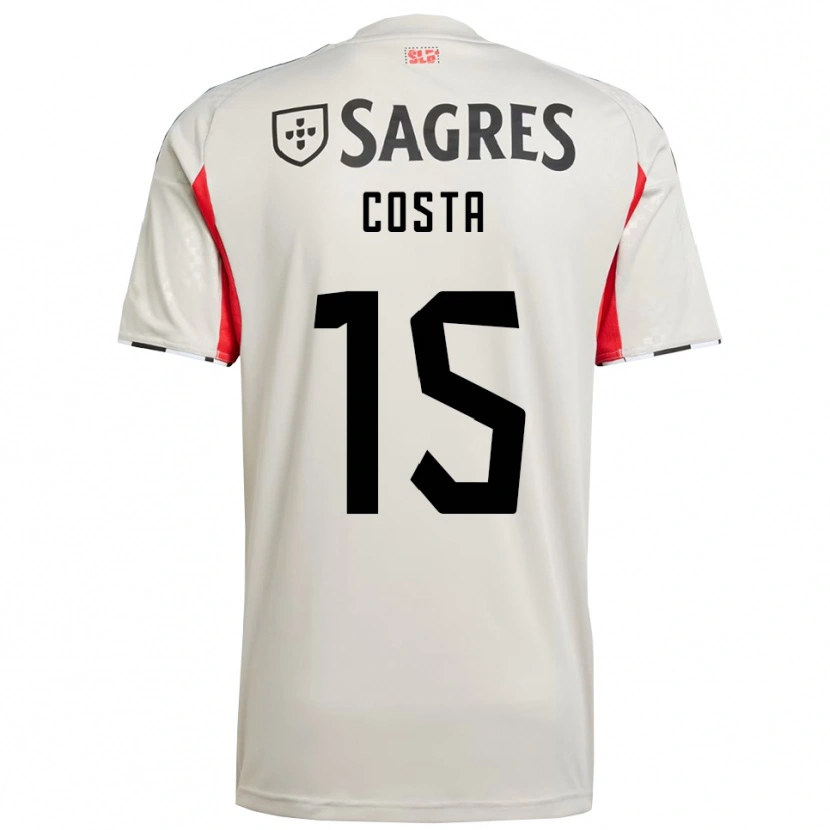 Danxen Män Carole Costa #15 Benvit Röd Bortatröja Matchtröjor 2025/26 Tröjor T-Tröja