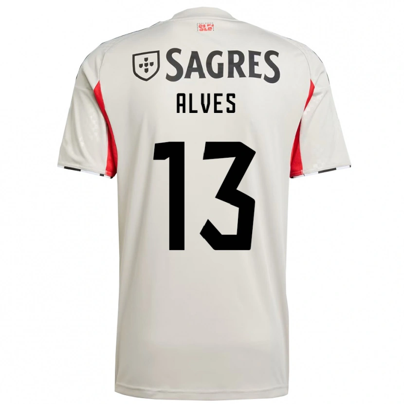 Danxen Män Lúcia Alves #13 Benvit Röd Bortatröja Matchtröjor 2025/26 Tröjor T-Tröja