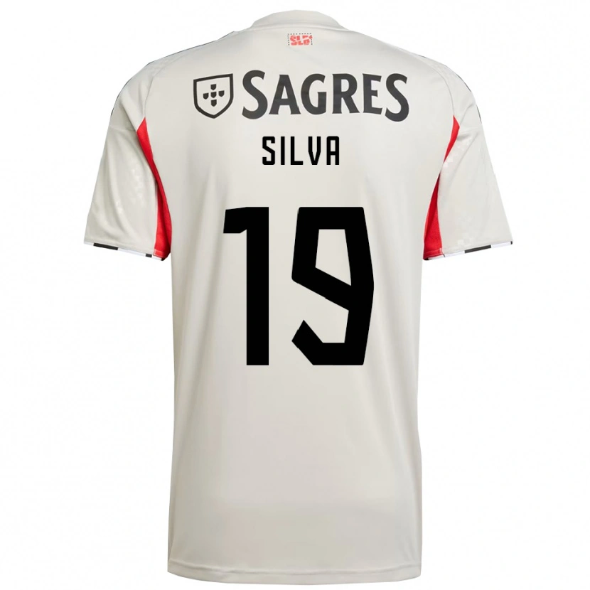 Danxen Män Francisco Silva #19 Benvit Röd Bortatröja Matchtröjor 2025/26 Tröjor T-Tröja